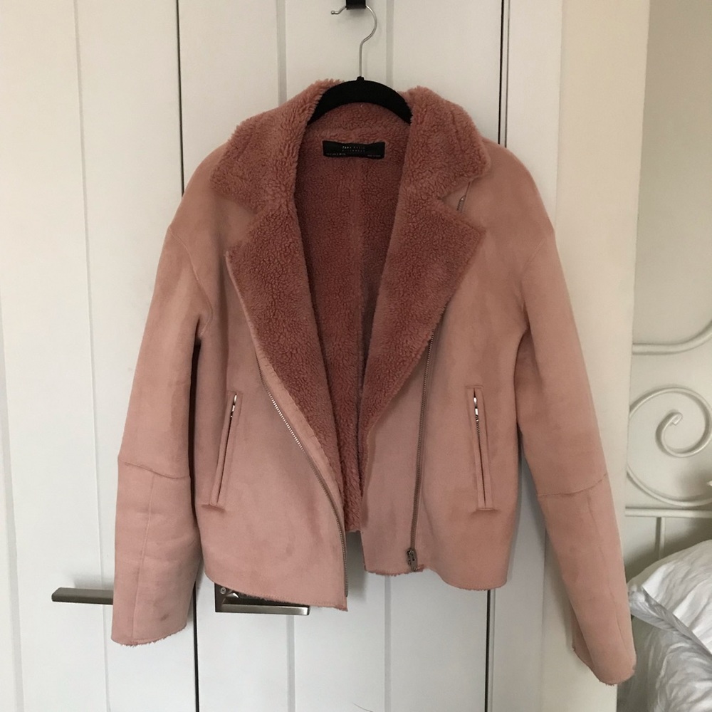 Zara Pink Cropped Jacket